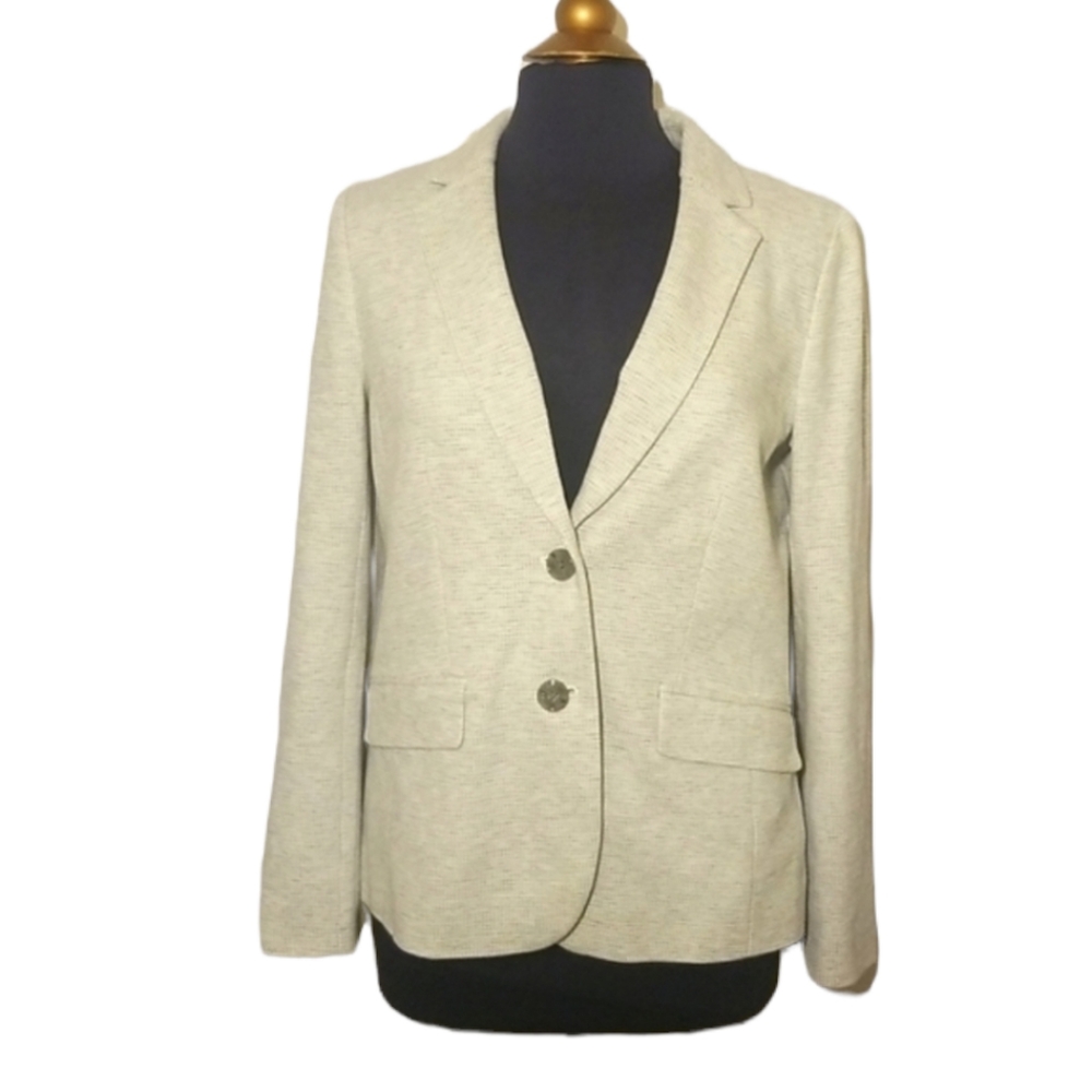 Talbots Blazer Womens Size 8 Gray Office Career NWOT